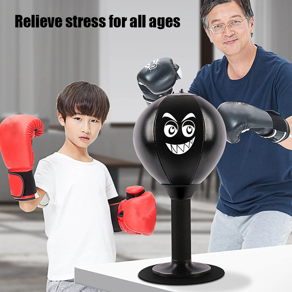 Desktop-Boxball mit Saugnapf, Tisch-Boxsack, Stressabbauer, Schreibtisch-Boxball, Stressabbau