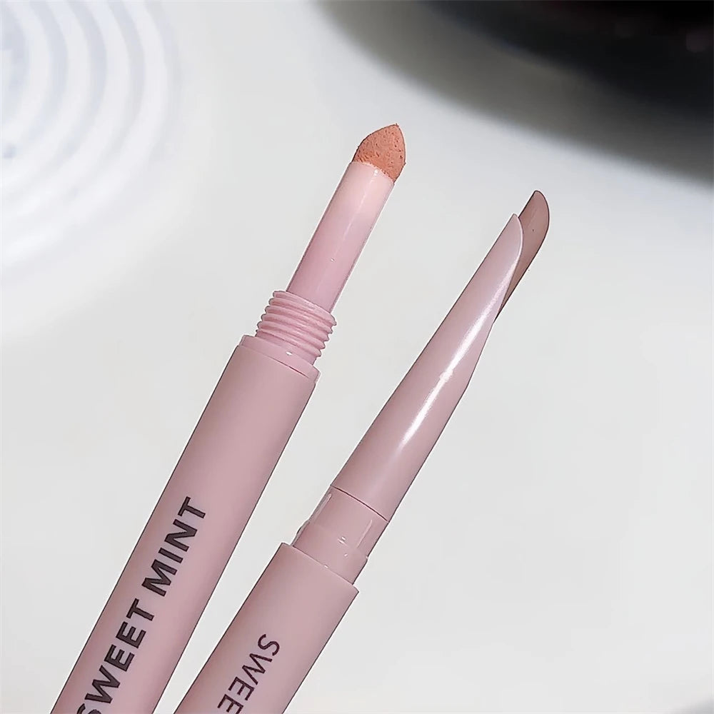 Doppelseitiger Lying Silkworm Eyeliner Pencil Diamond Glitter Matt Aegyosal Pen Aufhellende Creme-Lidschatten-Highlighter-Augen-Make-up