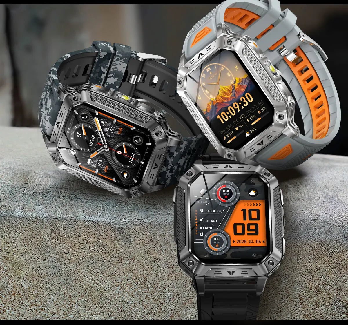2026 TANK Neue 1400mAh Militär GPS Smartwatch Herren 2.01" AMOLED-Bildschirm 10ATM Wasserdichte Uhr SOS Anruf Taschenlampe Smartwatch iOS