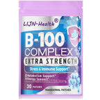 30 Patches Vitamin B Komplex Transdermal-Pflaster Alle B-Vitamine Folsäure, Vitamin C Unterstützung für Immunsystem, Energie & Stoffwechsel
