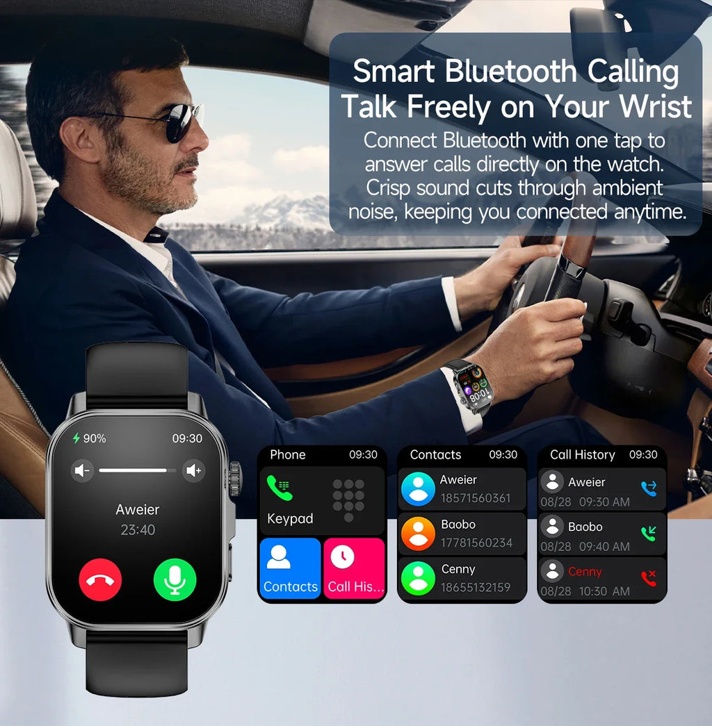 Neue präzise Gesundheits-Smartwatch EKG+HRV Harnsäure Blutfette Emotionswahrnehmung Bluetooth-Anruf Smartwatches für Männer und Frauen