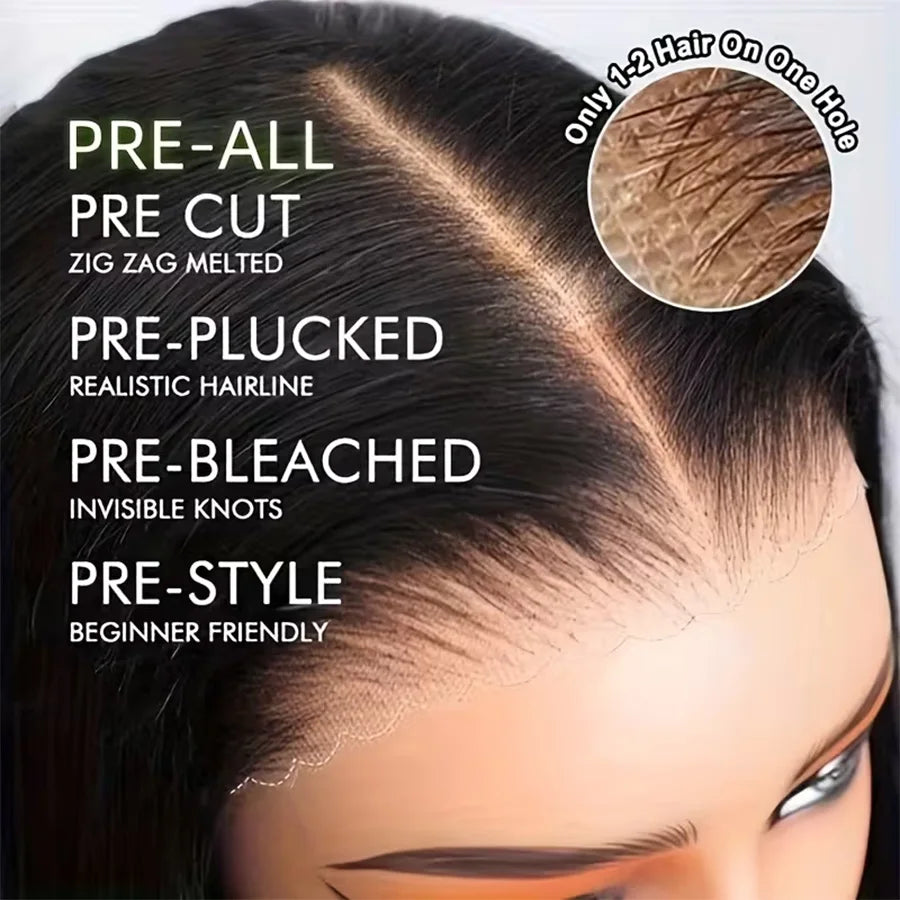 260 % Dichte Echtes HD 5x5 Lace Closure Perücken Super Double Drawn Vietnamesisches Echthaar Kurze BOB Perücke Klebstofffreie Pre-Plucked Lace Perücke