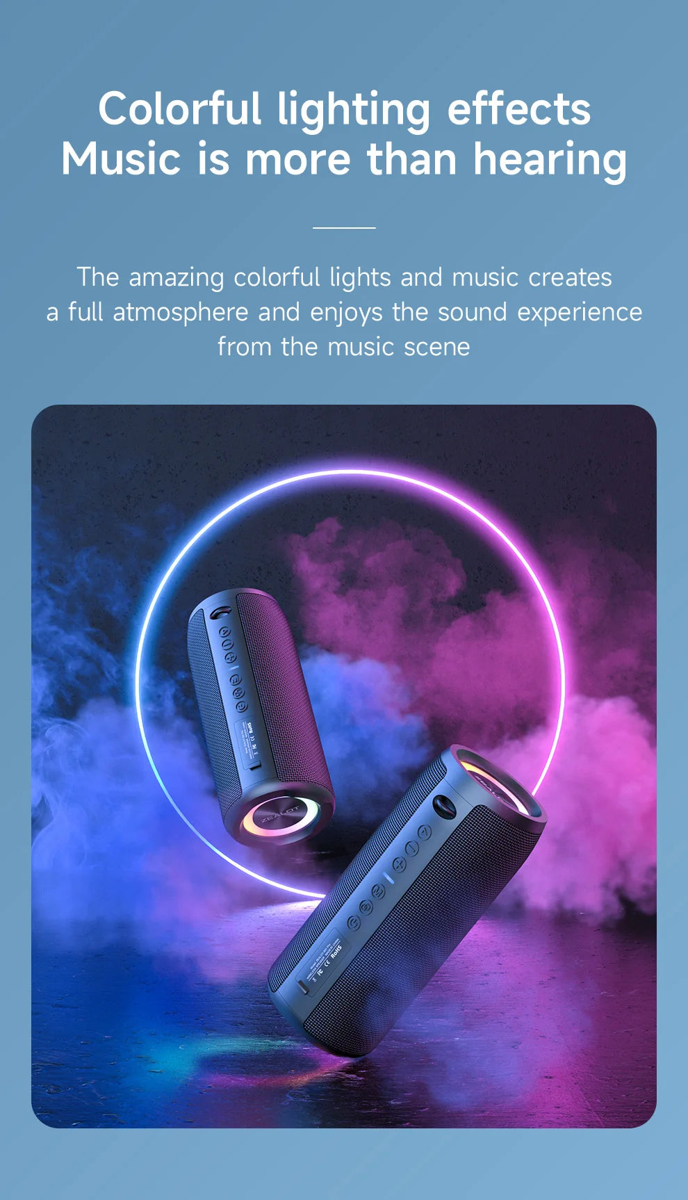 ZEALOT-S51PRO 40W High-Power Bluetooth-Lautsprecher 3D-Stereo-Bass Bluetooth-Lautsprecher Tragbarer IPX5 Wasserdichter Geeigneter TWS Boombox