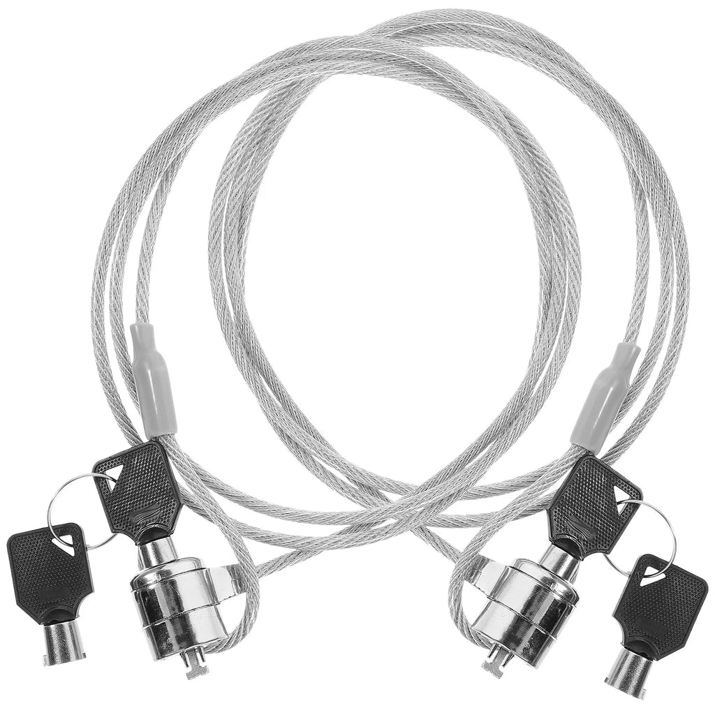 2er-Set Sicherheitskabel 6ft Schlüsselschloss Laptop-Diebstahlsicherung für Notebook PC Monitor Diebstahlschutzgerät mit sanfter Rotation