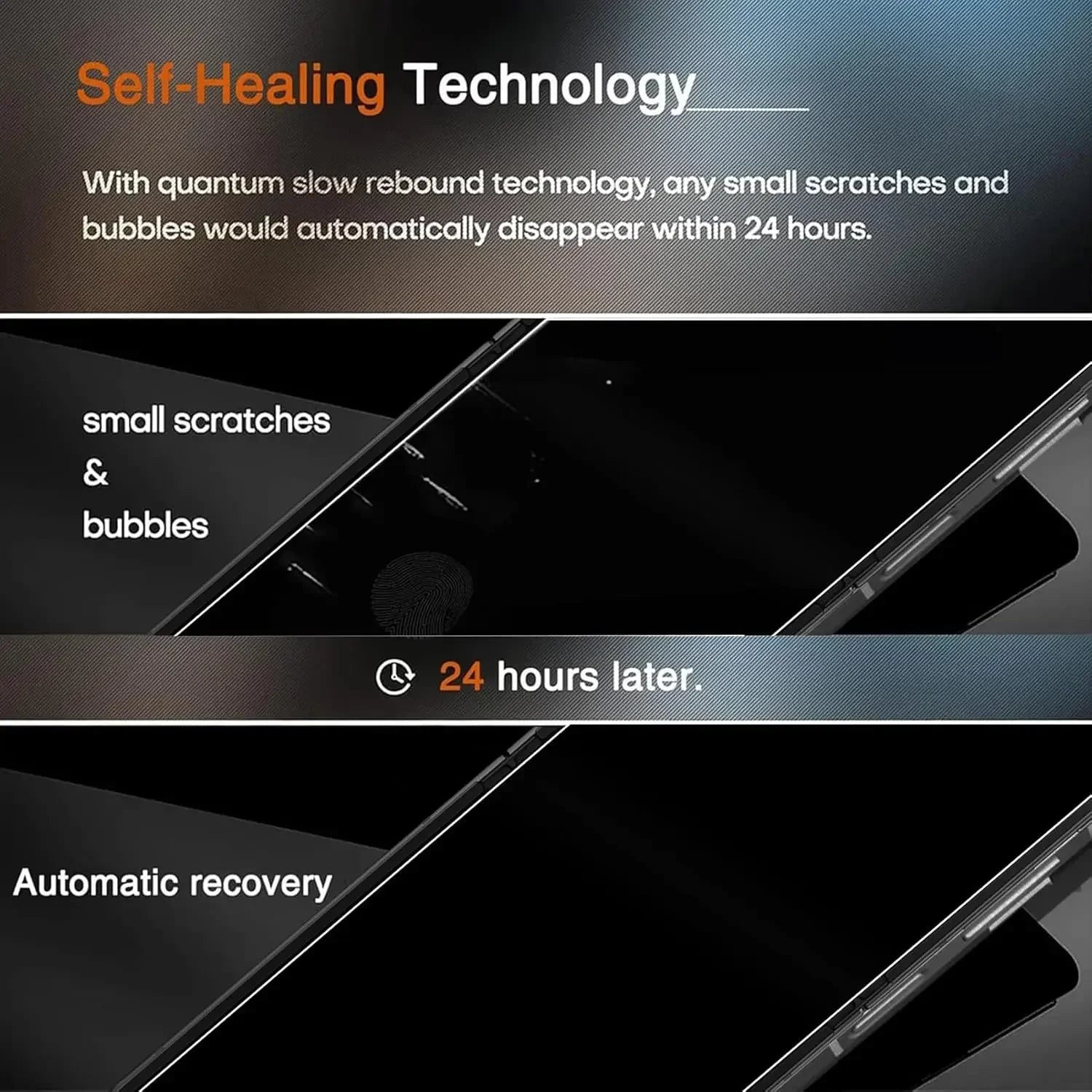 4in1 Blickschutzfolie Innen & Außen Hydrogel Anti-Spionage-Folien für Samsung Galaxy Z Flip 7 Flip7 Anti-Schnüffel-Schutz