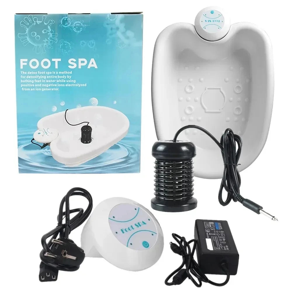 Detox Ionen Fußbad Massagegerät Elektrisches Fußbad Reinigungs-Massagegerät Vibrationsfußbad Beste Pflege Arrays Aqua Gesundheitstherapie