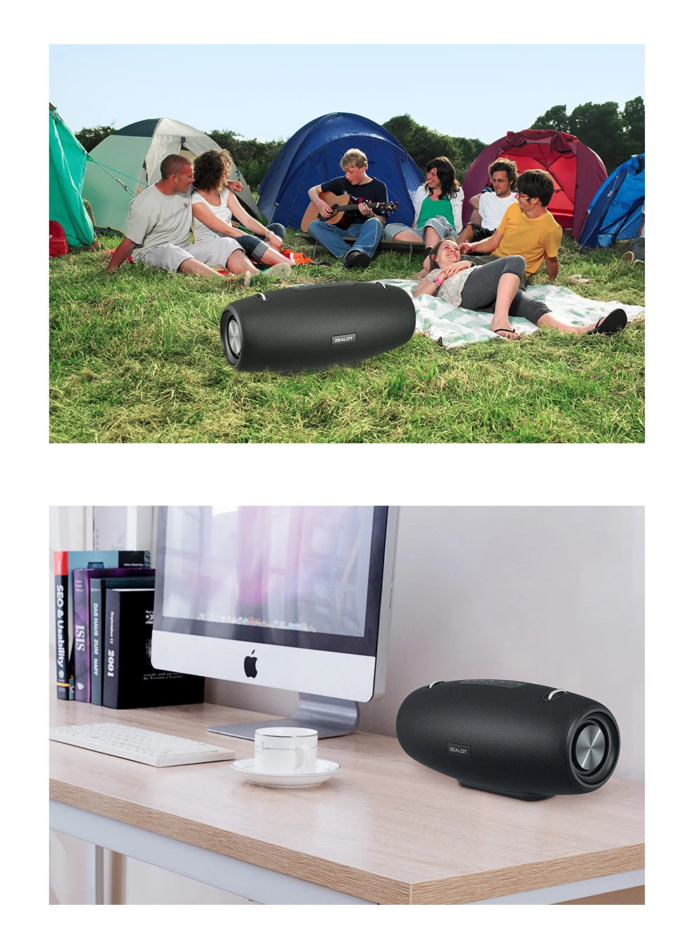 ZEALOT-S67 60W Tragbarer Bluetooth-Lautsprecher Outdoor Party-Lautsprecher Großer lauter Lautsprecher Exzellente Bassleistung Hifi-Lautsprecher