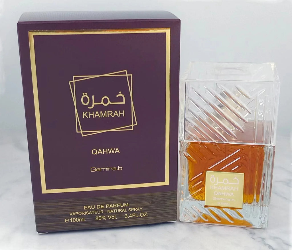 Khamrah Duft Parfüm Eau De Toilette Geschenkbox 100ml Unisex Arabischer Oud Duft Gourmand Duft Langanhaltendes Parfüm für Unisex