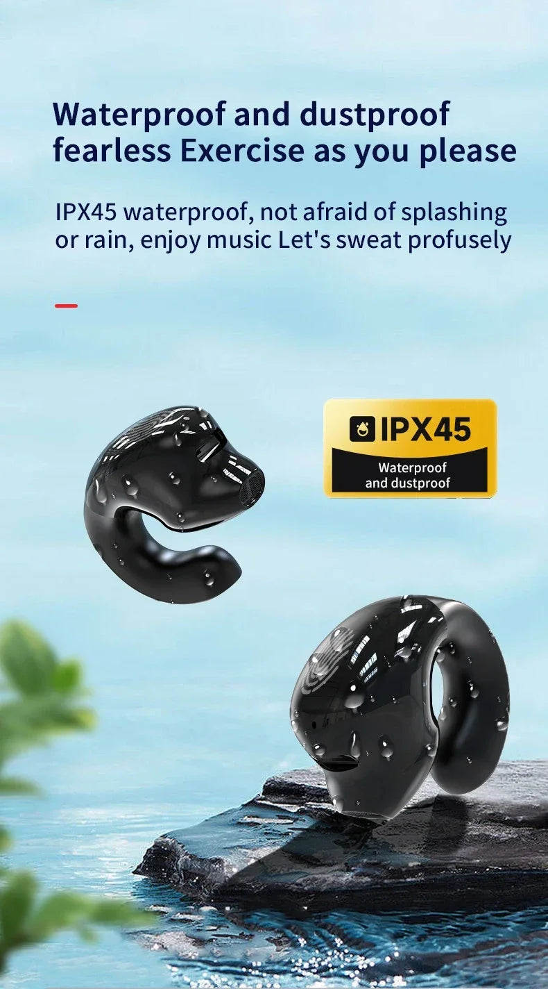 Kabellose Kopfhörer Bluetooth 5.3 Ohrhörer mit Mikrofon Einzelner In-Ear Sport Wasserdichte TWS Earbuds Bluetooth Freisprech-Headset