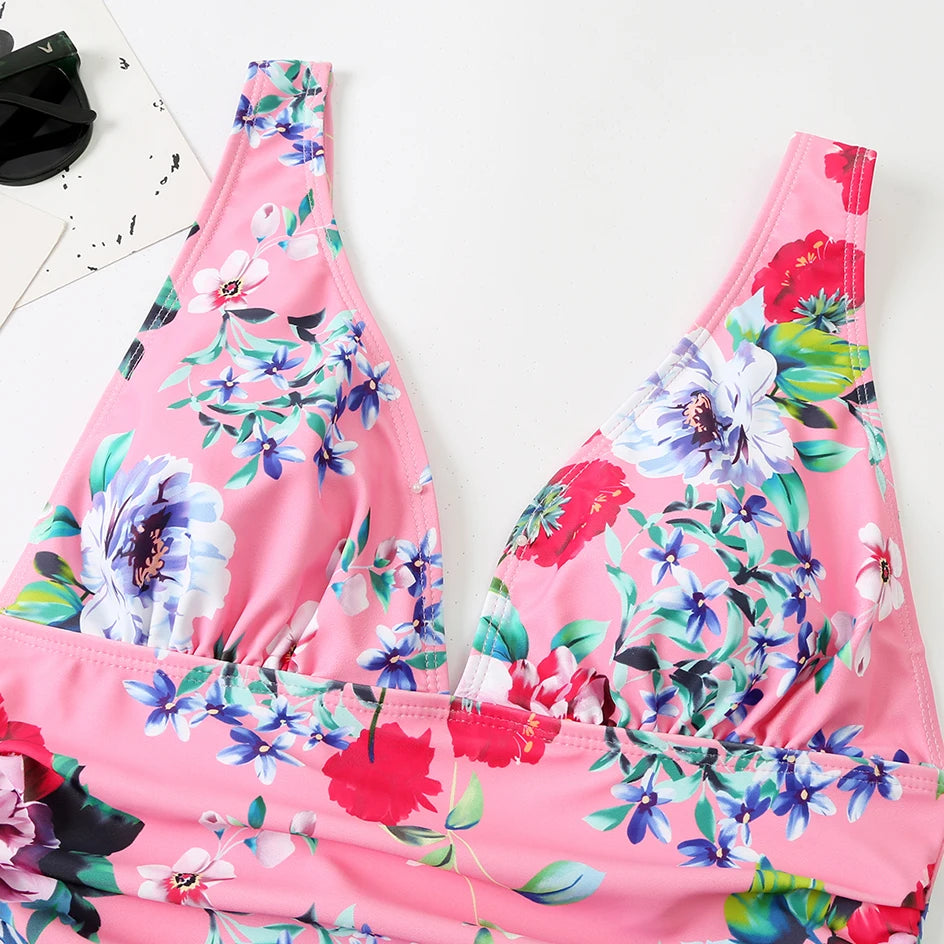 Sexy Bademode Damen Tiefer V-Ausschnitt Einteiliger Badeanzug 2026 Neuer Damen Badeanzug Damen Bodysuit Schwimmen für Strandbekleidung Monokini