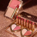 Charlotte Tilbury Lip Gloss Zweifarbiges Herzform-Puder-Rouge-Highlight-Spotlight-Aufhellung Nahtloses Cosplay-Make-up-Geschenk