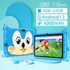 Neue 7 Zoll 5G WiFi Kinder-Tablets Quad Core 4GB RAM 64GB ROM Dual Kameras Android 13.0 Lern-Tablet PC 4000mAh