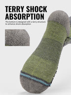WRELS 1/2/3 Paar Merinowollsocken Wander-Laufsocken Atmungsaktiv Gepolstert Schweißableitend Warm Thermisch Kompressions-Wollsocken