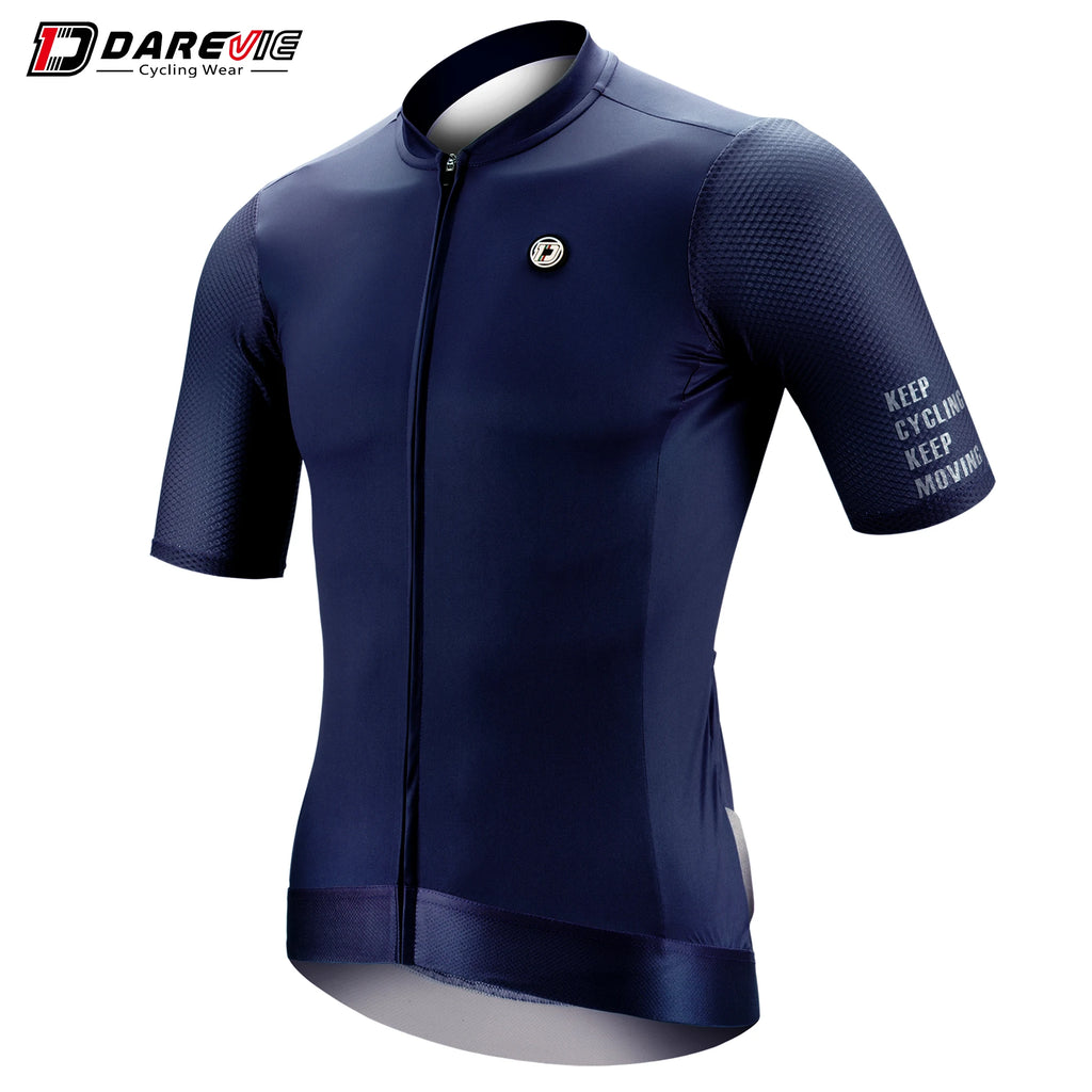 DAREVIE Radtrikot SPF 50 UV-Schutz Trainingsniveau Slim Fit Kleine Größe Herren Damen Mann Fahrradtrikot Radsport-Trikot