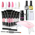 limegirl 15ml Verlängerungs-Nagelgel-Set 6W LED Lampe Komplettes Maniküre-Set Fingerverlängerungsform Nagel-Kit Alles für schnelles Verlängerungs-Werkzeugset