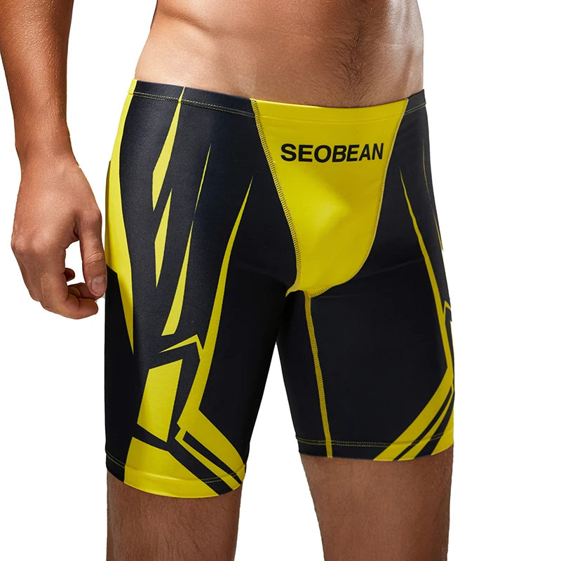 Herren Schnelltrocknende Boxer-Badehose mit Bundzug zum Surfen, für Strand, Sand, Thermische Badeshorts