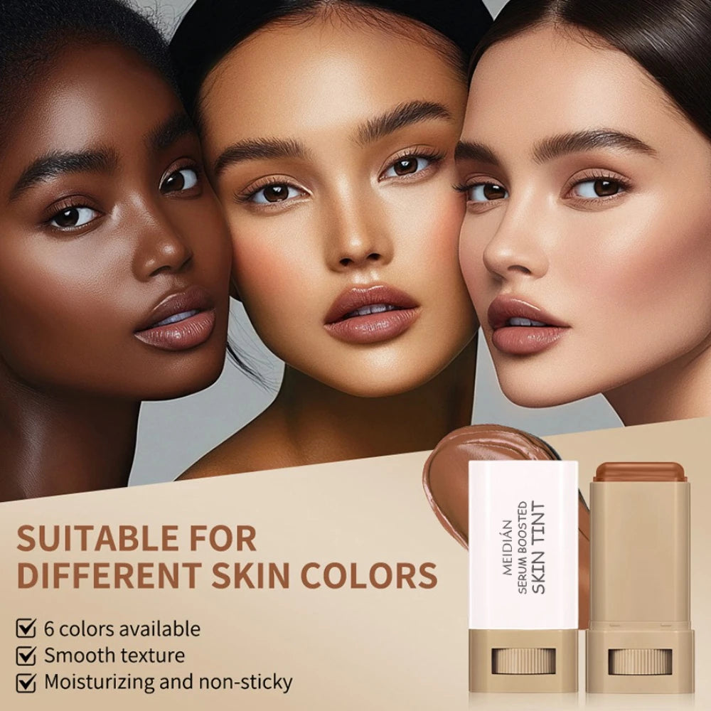 Bronze Foundation Stick Serum-verstärkte Hauttönung Seidige Textur Feuchtigkeitsspendende Deckkraft Concealer Base Ebenmäßiger Hautton Make-up