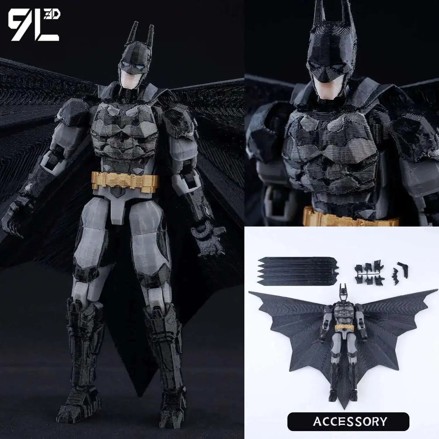 9L3D Gedruckte Deadpool Wolverine Batman Spider-Man Venom Actionfiguren Dummy13 Lucky13 T13 Anime Modell Spielzeug Sammlerstücke Geschenke