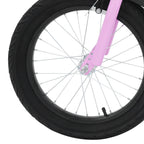 16 Zoll Kinderfahrrad Carbonstahl Mountainbike mit Stützrädern & LED-Licht für 5-8 Jahre, Höhenverstellbar, 60kg