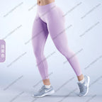 Damen High Waist Nahtlose Yoga Leggings Bauchkontrolle Po-Lifting Workout Hose Weiche Athletic Leggings für Fitnessstudio Fitness Laufen