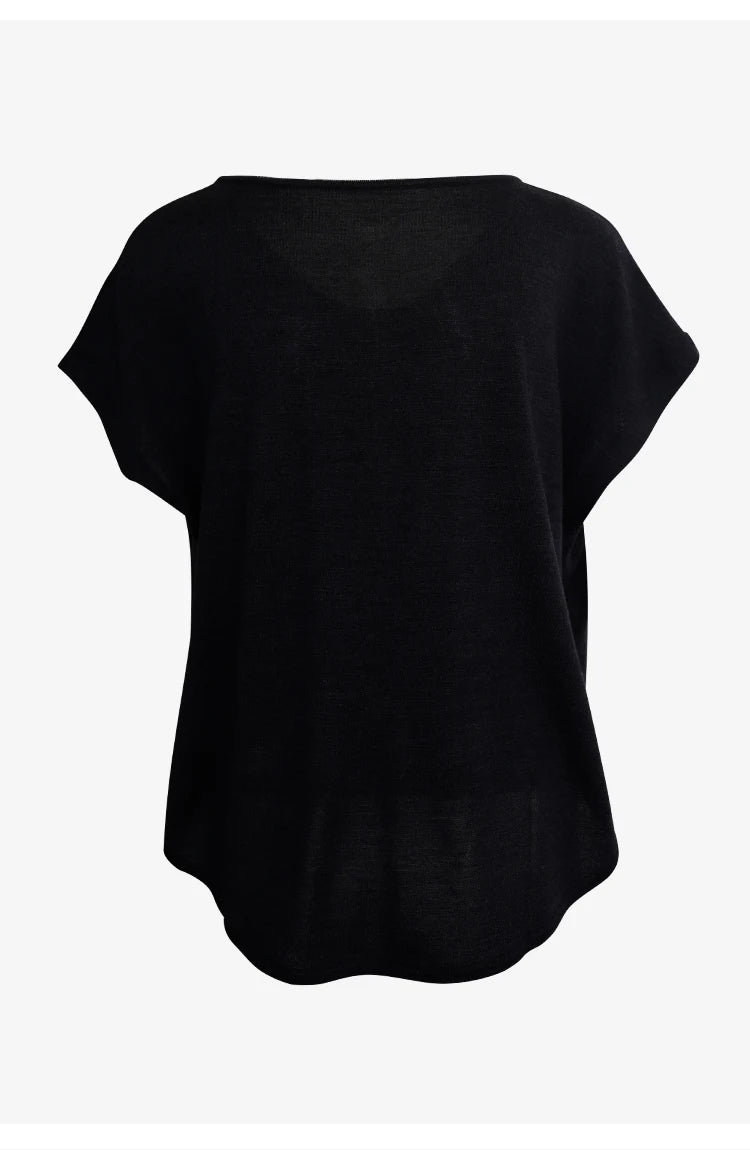 BC1095 Luxuriöse Damenbekleidung Seide Wolle Damen Kleidung lockere Merinowolle Weste Pullover für Damen