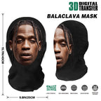 Cosplay 3D-gedruckte Kanye-Maske Stretch Mesh Vollgesichtsmaske Männer Frauen Rollenspiel Kopfbedeckung Halloween Maskerade Sturmhaube Kopfbedeckung