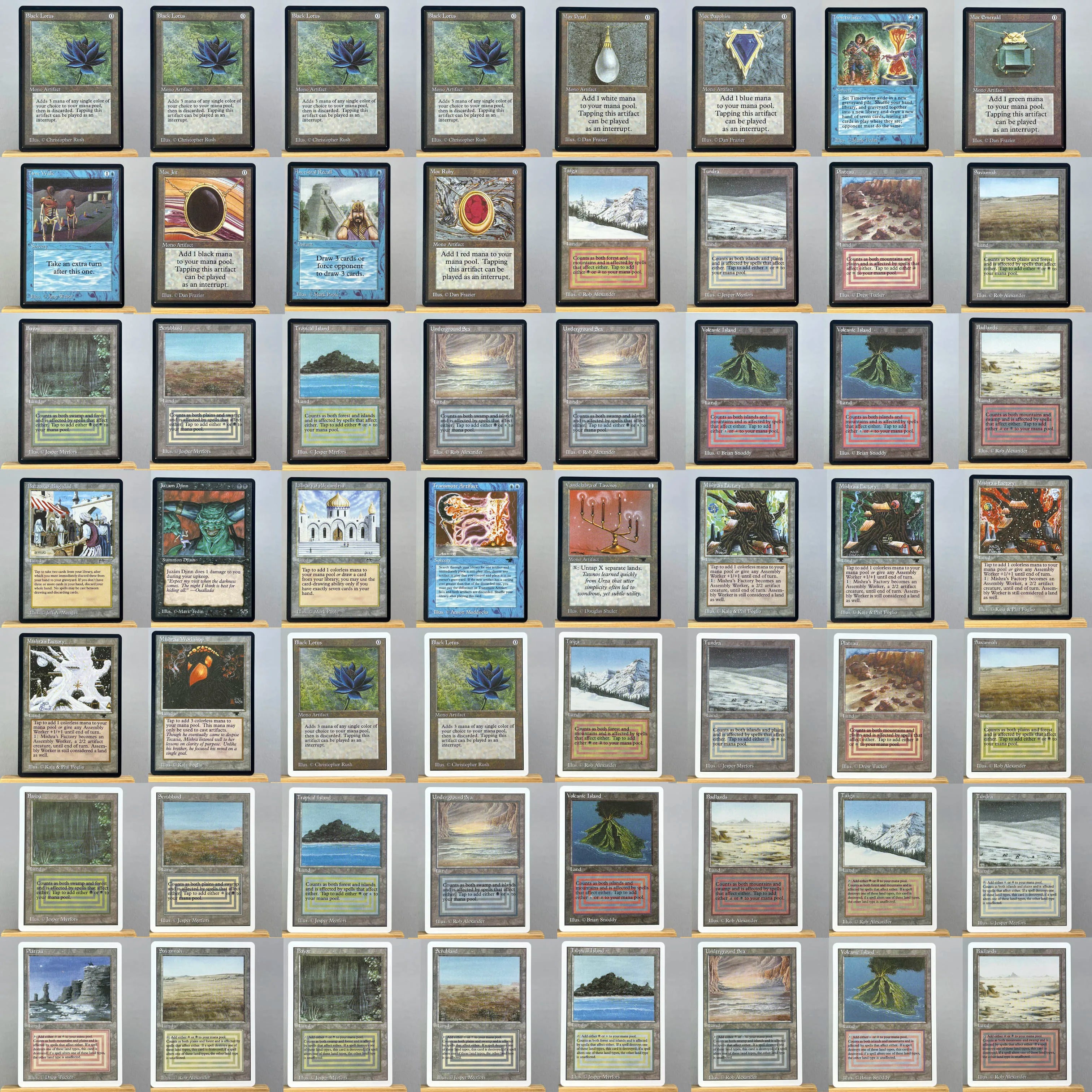 Ganze Reihe TCG-Karten für Heimspiel-Proxy: Magical Power 9 Beta Fetch Lands, VMA Dual, Schockländer, Der Eine Ring, Sammel-Sol Ring