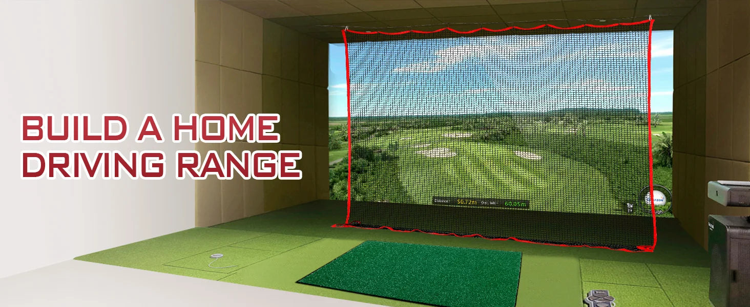 Golfnetz, 3x3 m Golf-Übungsnetz und Sportnetz, hochschlagfestes Golf-Barrierenetz, strapazierfähiges Golfballnetz,