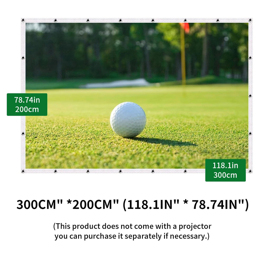 Caiton Golf Impact Screen – Geräuschlos, HD, Reißfest, Schwungtraining für Innen- und Außenbereich, Einfacher Aufbau, Schlagschutz, Verschiedene Größen