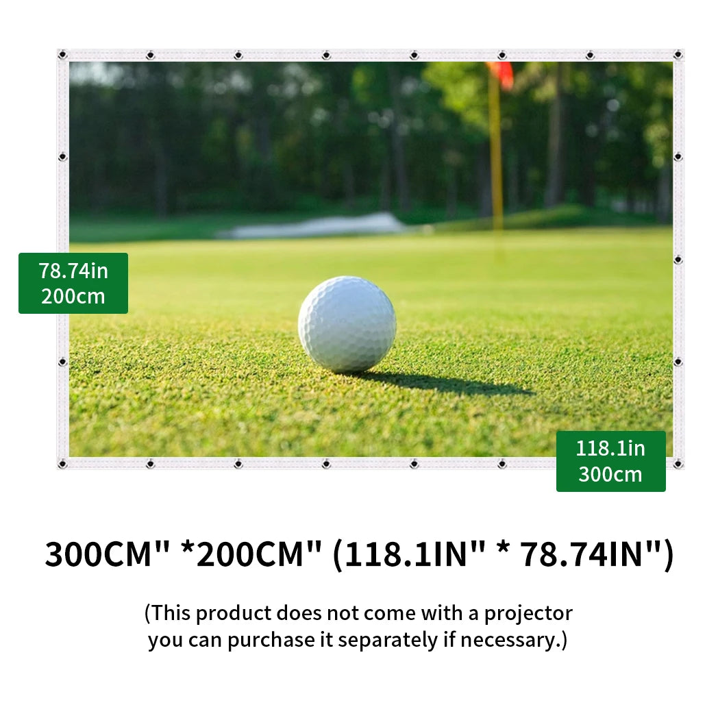 Caiton Golf Impact Screen – Geräuschlos, HD, Reißfest, Schwungtraining für Innen- und Außenbereich, Einfacher Aufbau, Schlagschutz, Verschiedene Größen