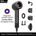 Ionen-Haartrockner 5 in 1 mit Diffusor Professionelle Haarpflegegeräte Damen Salon Friseur Blauer Haartrockner Super Haartrockner