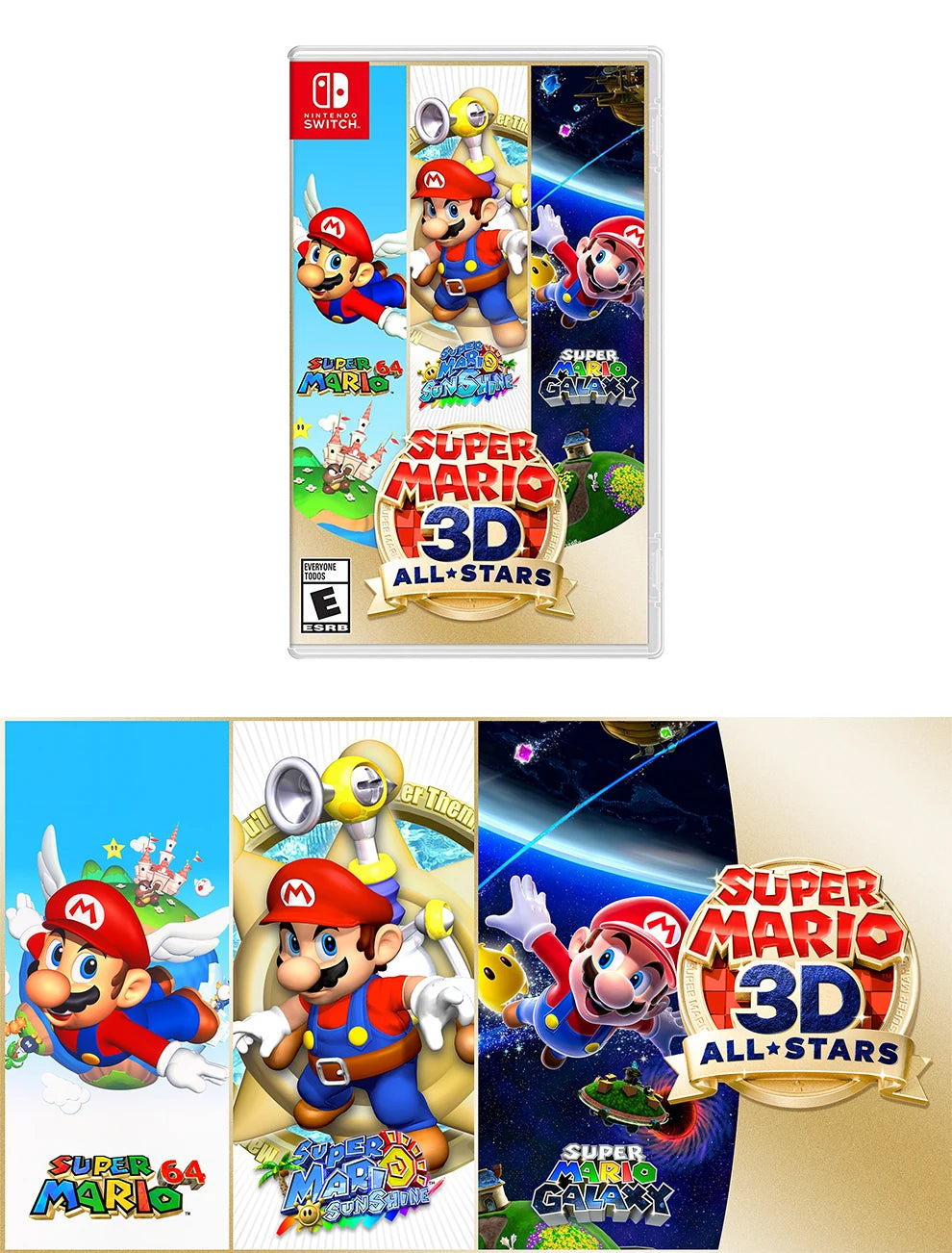 Nintendo Switch Spiel - Super Mario 3D All-Stars Collection - 100% Offizielle physische Spielkarte Rollenspiel Genre für Switch OLED Lite