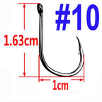 100/50/25 Stück Iseama Karpfenangelhaken, Offset Circle Hook, Einzel-Fliegenangelhaken, Widerhaken, Meeresangelhaken, Zubehör
