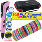 2026 Neue 3D-Druckstift DIY Dreidimensionale Malerei Kinderspielzeug mit LCD-Bildschirm Netzteil 200M PLA-Filament Spielzeug Geschenk