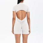 Reißverschluss Gym Jumpsuit Kurz Damen Yoga Sets Sport Outfits Weibliche Yoga Overalls Workout Kleidung Fitness Anzug Damen Trainingsanzug