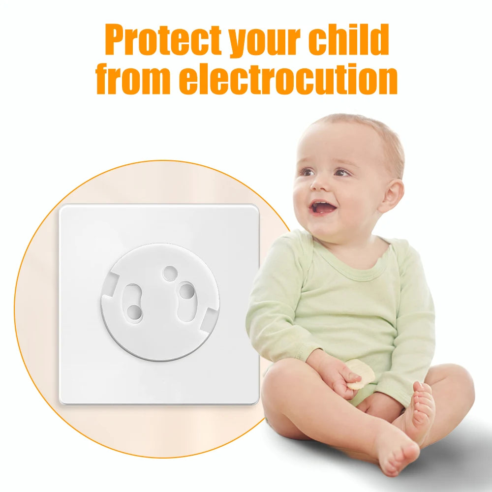 Weiße Schutzkappen für Steckdosen Babypflege Transparent Anti-Stromschlag Babystecker Steckdosenschutz
