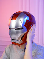 Neuer AutoKing 1:1 Mk5 Iron Man Helm Cosplay Sprachsteuerung Augen mit Licht Modell Spielzeug für Erwachsene Elektrisch tragbar Weihnachtsgeschenk