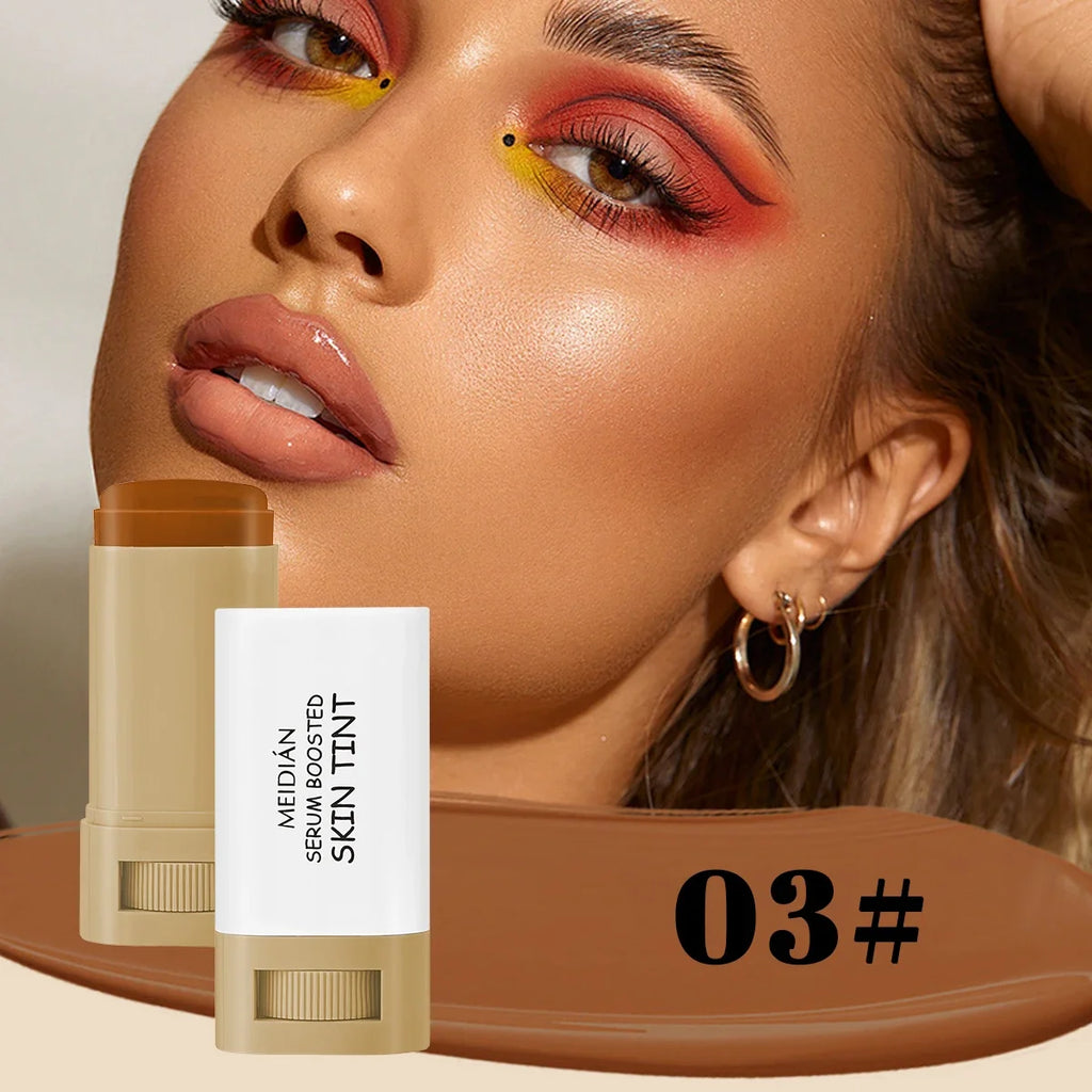 Bronze Foundation Stick Serum-verstärkte Hauttönung Seidige Textur Feuchtigkeitsspendende Deckkraft Concealer Base Ebenmäßiger Hautton Make-up