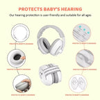 Baby-Kopfhörer mit Geräuschunterdrückung, Schlaf-Schalldämmung, Sicherheit, Lärmreduzierung, Ohrenschützer für Babys mit rutschfestem Band