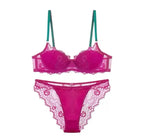 Sexy Spitzen-BH- und Höschen-Set, Minimizer, Anti-Sagging, vollflächig bedeckend, verstellbarer Bügel, große Bruststütze, dünne Seitenstütze, kein Überlaufen