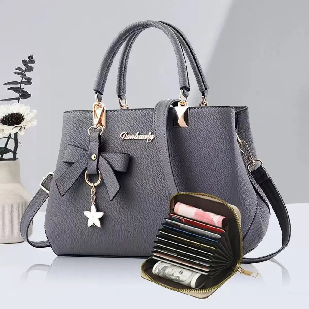Neue koreanische Version trendige Herbst- und Winter-Schleifen-Damenhandtasche tragbare Umhängetasche Killer Bag Muttertasche großes Fassungsvermögen