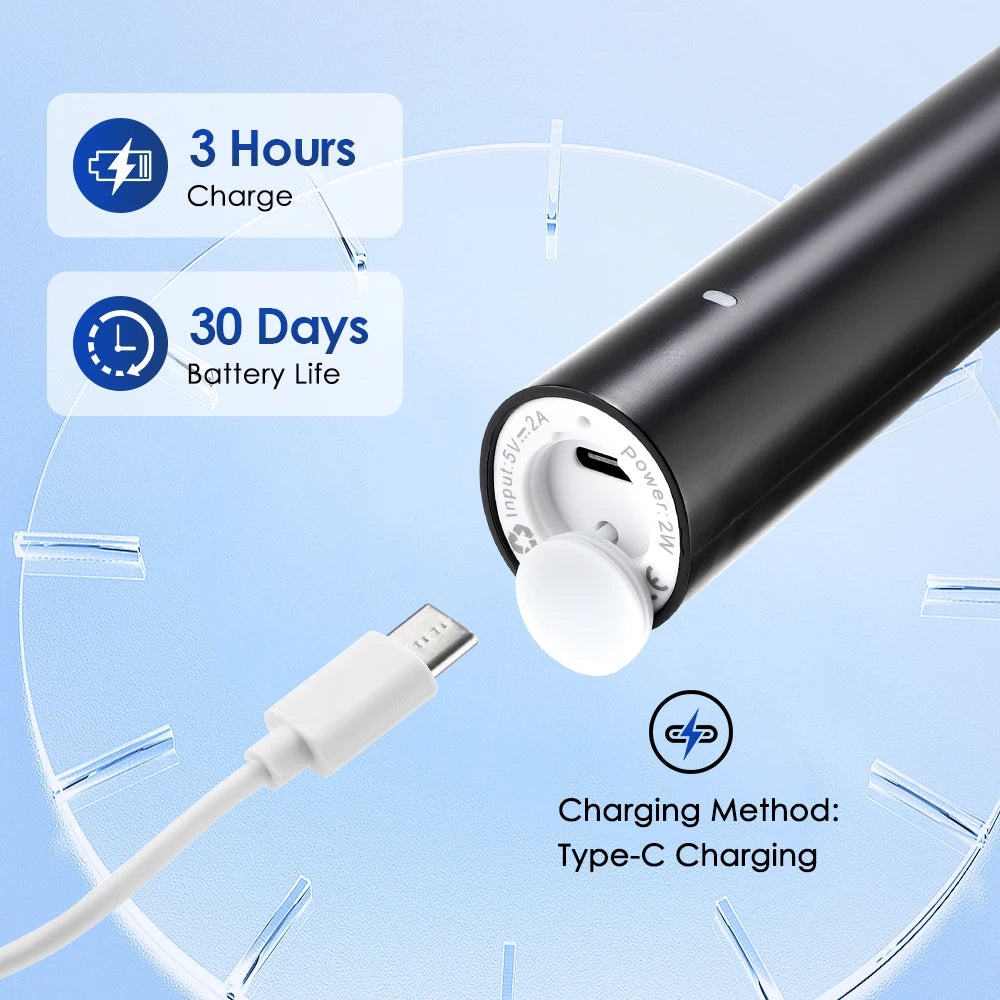 Elektrische Zahnbürste Kabellos USB Wiederaufladbar Wasserdicht Intelligente Zahnbürste Effektive Mundpflege Erwachsene Automatische Zahnbürste