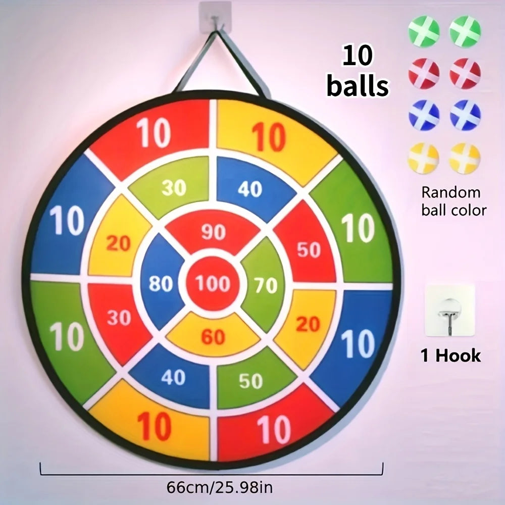 66cm/73cm Großes Kinder-Dartscheiben-Set, faltbare Dartscheibe, praktisch für drinnen und draußen. Neujahrsgeschenk