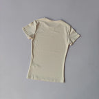 Hautenge, einfarbige Yoga-Kleidung für Damen: Schnelltrocknendes, elastisches, eng anliegendes T-Shirt, Fitness-Oberteil
