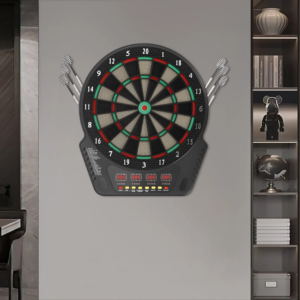 Elektronische Dartscheibe mit 6 Darts Dartboard Innovativer Dartautomat mit 27 Spielmodi & 243 Varianten unterstützt bis zu 16 Spieler