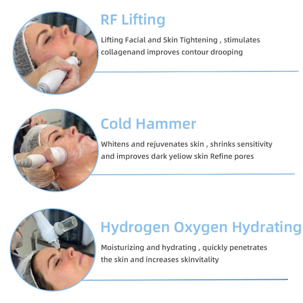 7-in-1 Dermabrasions-Peeling-Spa-Gesichtsmaschine Hautverjüngung Hydro-Dermabrasion Hydro-Aqua-Gesichtstiefenreinigung Hautpflegegerät