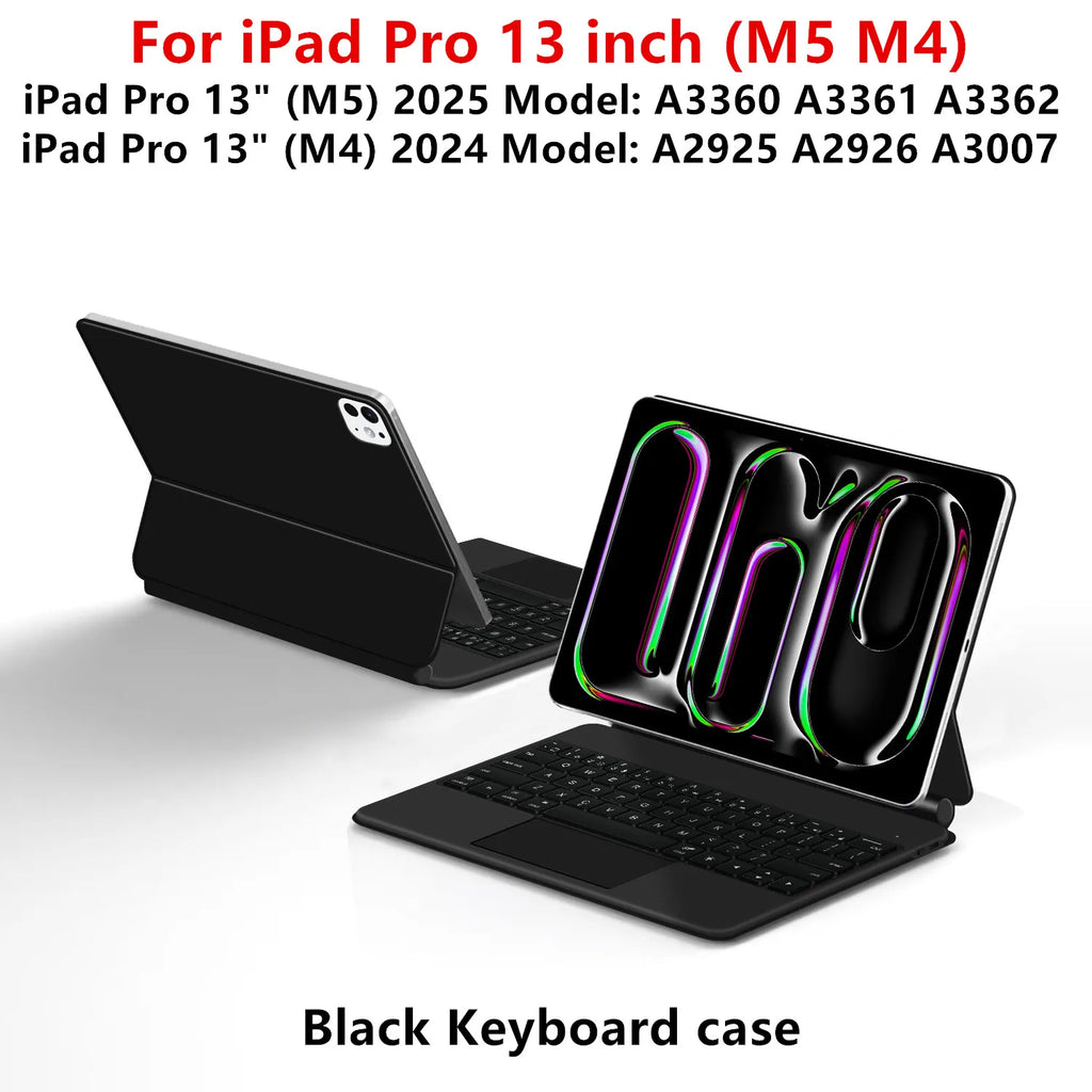 TouchPad Magic Keyboard für iPad Air 11 13 M4 2026 M3 M2 iPad 10 10. Gen. Air 4 5 6 iPad Pro 11 12,9 13'' M5 M4 Smart Cover Hintergrundbeleuchtung