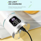 Tragbarer elektrischer Entsafter USB-Lade Mini-Akku-Entsafterflasche 450 ml Becher Obstmixer Handmixer für Zuhause, Reisen, Büro