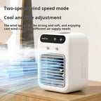 Mini USB Schreibtischventilator, tragbar, leise, kühler Klimaanlage für Schlafzimmer und Zuhause mit Befeuchtungs-Sprühfunktion, Tischventilator