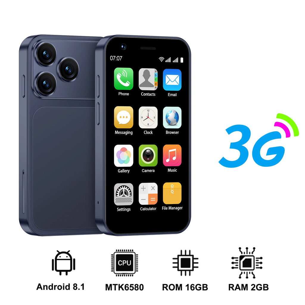 SERVO 18SE MINI 3G Pocket-Smartphone Android System Google Play 16GB ROM 2MP Kamera WiFi Super kleine Smartphones 2 SIM Standby